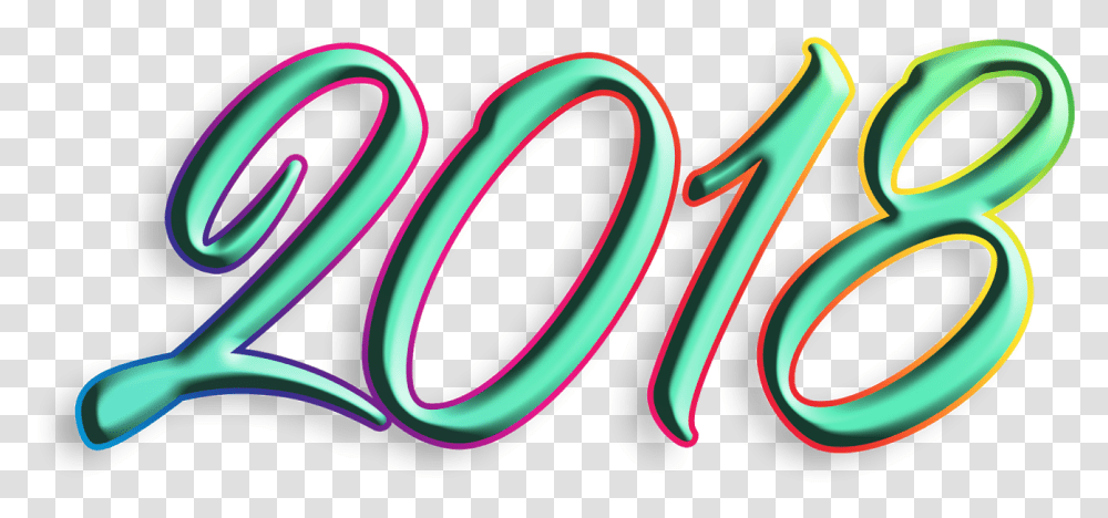 Happy New Year 2018 4k Wallpapers And Happy New Year 2018 Images, Neon, Light, Scissors, Blade Transparent Png