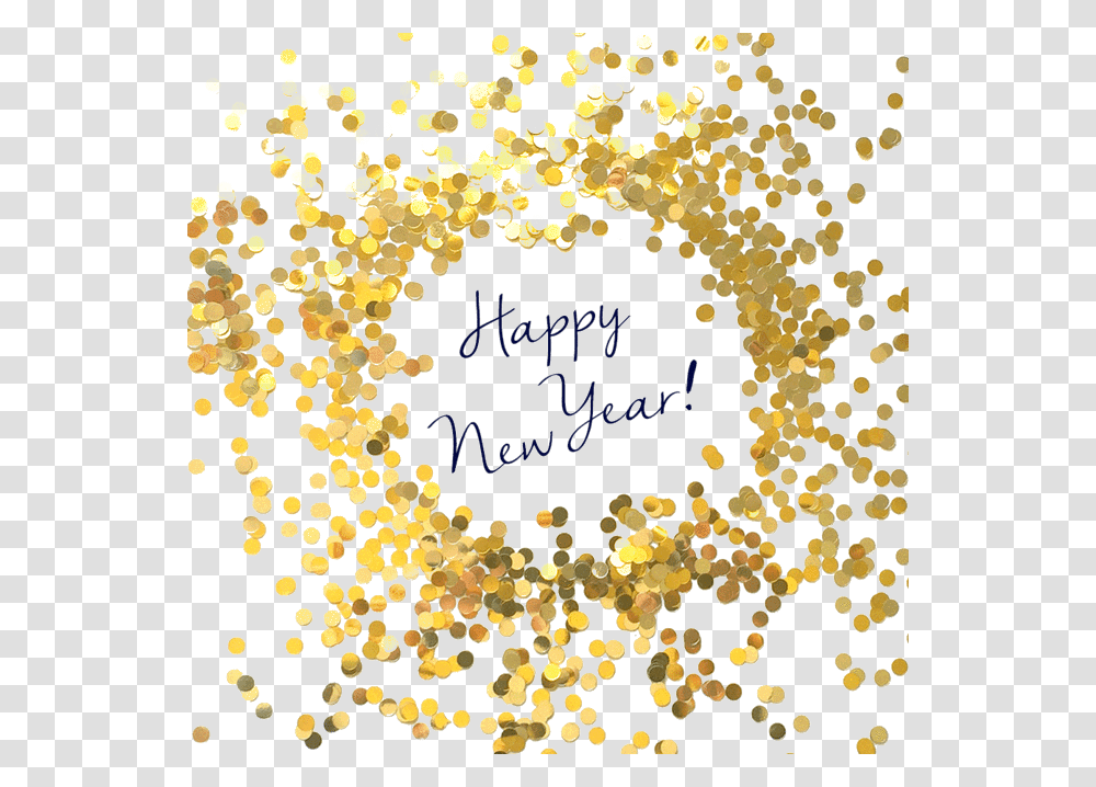 Happy New Year 2018 Clipart New Year Santa Happy New Year, Confetti, Paper, Honey Bee, Insect Transparent Png