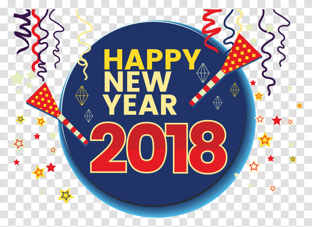 Happy New Year 2018 Images, Label Transparent Png