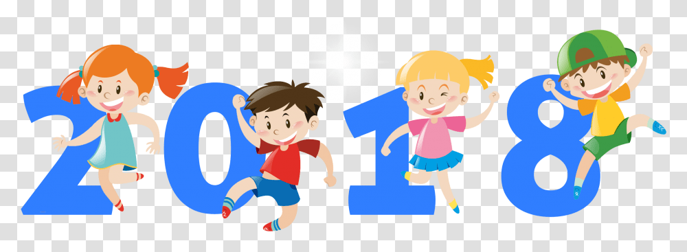 Happy New Year 2018 Kids, Rattle, Juggling Transparent Png