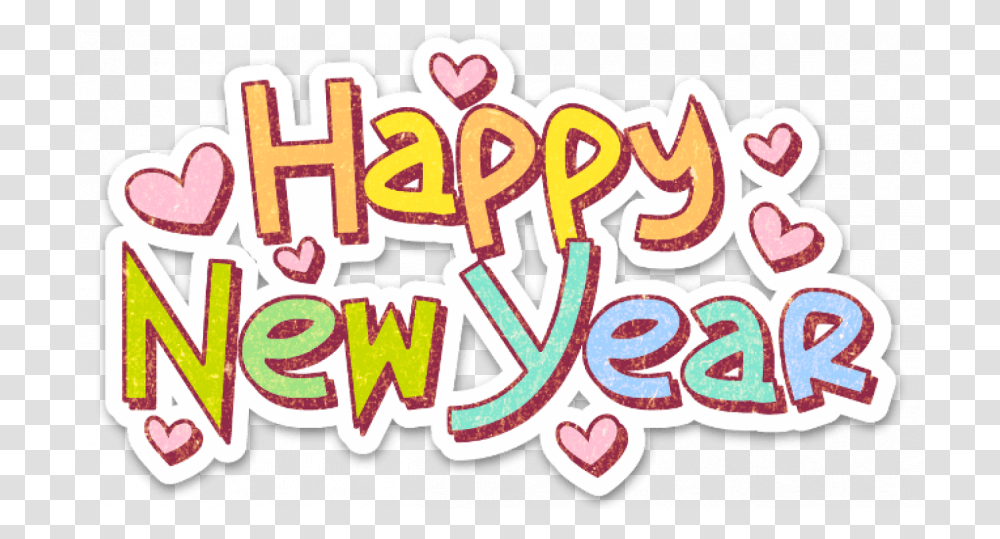 Happy New Year 2018, Label, Graffiti, Sticker Transparent Png