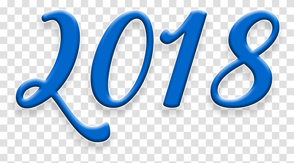 Happy New Year 2018 Wallpapers Hd Free Electric Blue, Number, Word Transparent Png