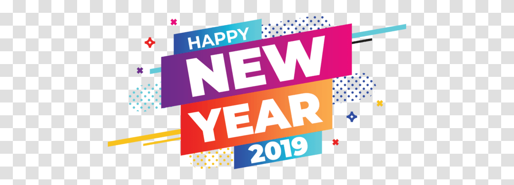 Happy New Year 2019 Banner Happy New Year 2019, Advertisement, Flyer, Poster, Paper Transparent Png