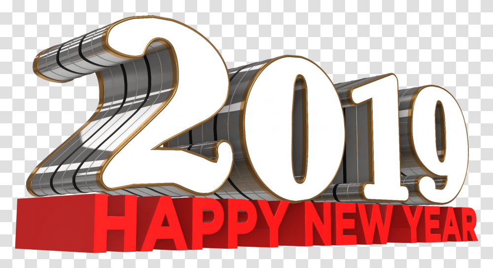 Happy New Year 2019 Free 3d Mtc Tutorials Happy New Year 2020 3d, Text, Weapon, Weaponry, Alphabet Transparent Png