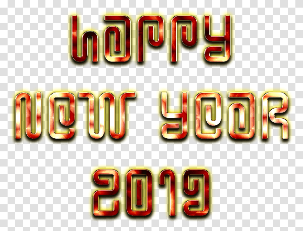 Happy New Year 2019 Free Clipart Graphics, Word, Meal, Food Transparent Png