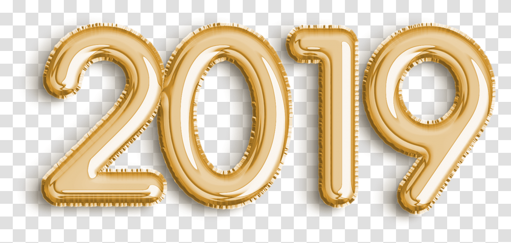 Happy New Year 2019 Gold, Number, Label Transparent Png