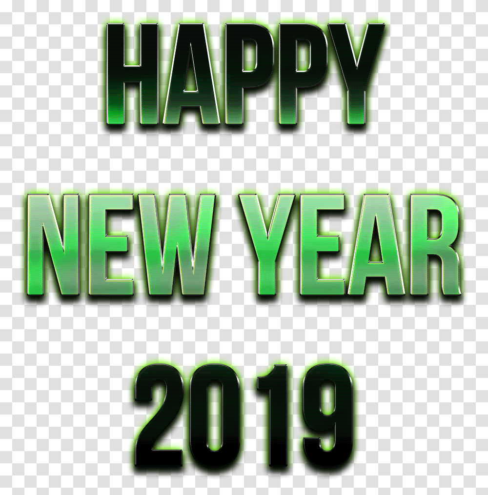 Happy New Year 2019 Graphic Design, Word, Text, Light, Alphabet Transparent Png