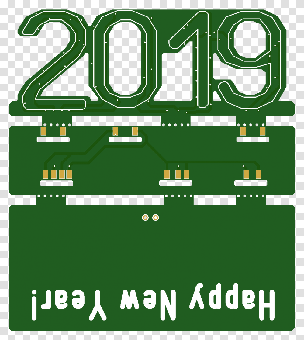 Happy New Year 2019 Pcb, Green, Building Transparent Png