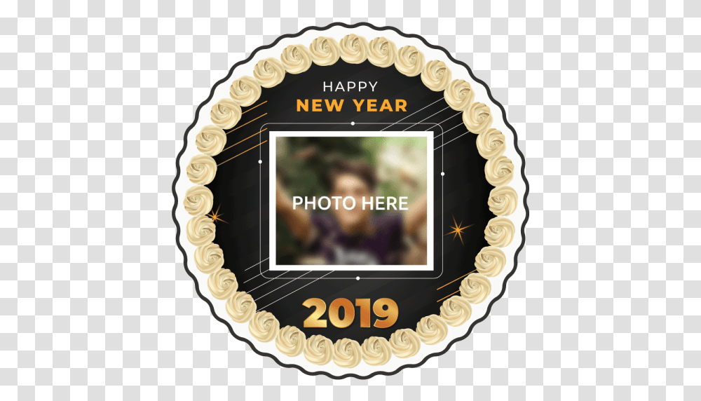 Happy New Year 2019 Photo Cake Happy New Year 2019 Cake, Person, Vegetation, Plant Transparent Png