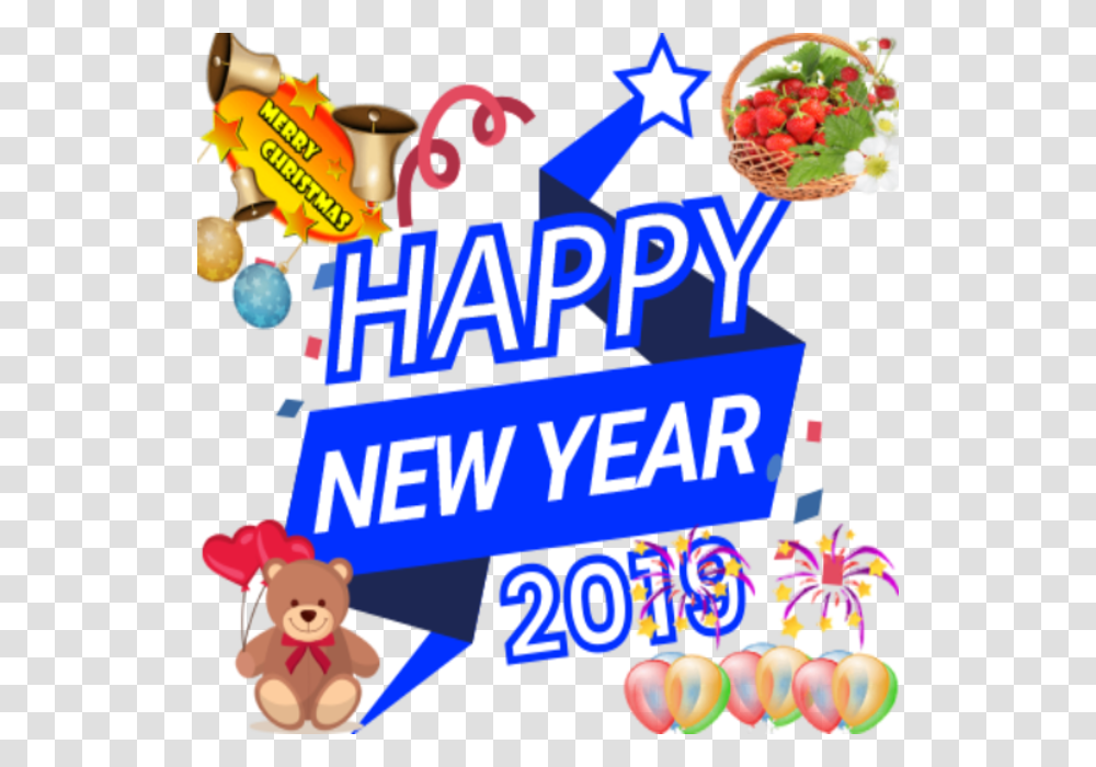 Happy New Year 2019 Stickers, Flyer, Poster, Paper, Advertisement Transparent Png