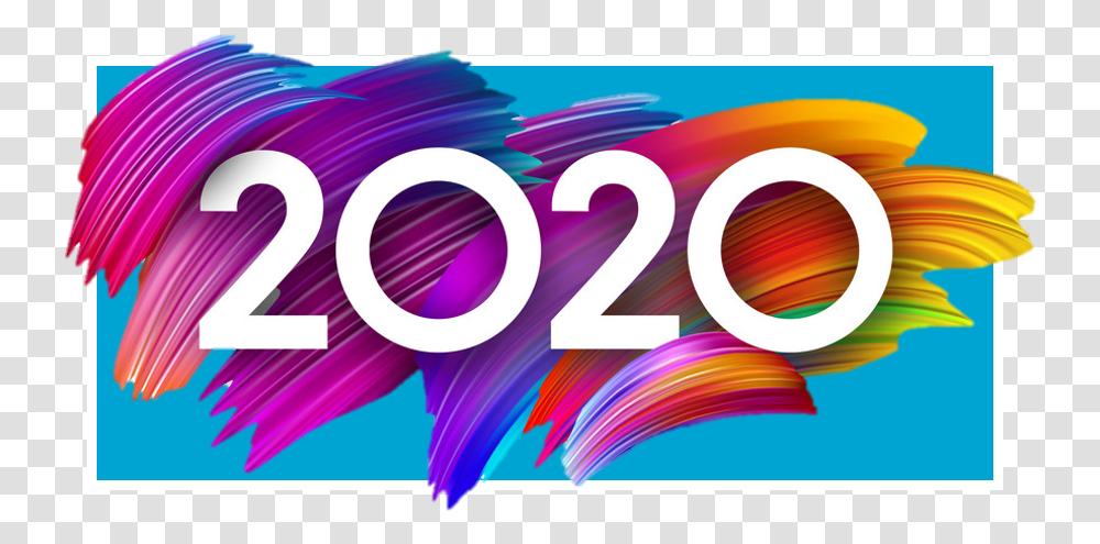 Happy New Year 2020 Background, Number, Purple Transparent Png