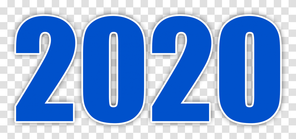 Happy New Year 2020 Blue Numbers Nadpis 2020 Na Prozrachnom Fone, Logo, Trademark Transparent Png