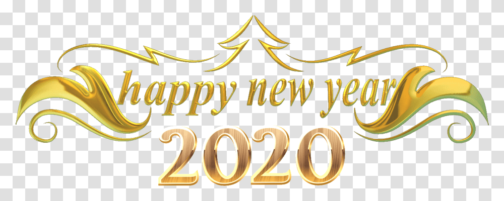 Happy New Year 2020 Clip Art, Alphabet, Calligraphy, Handwriting Transparent Png