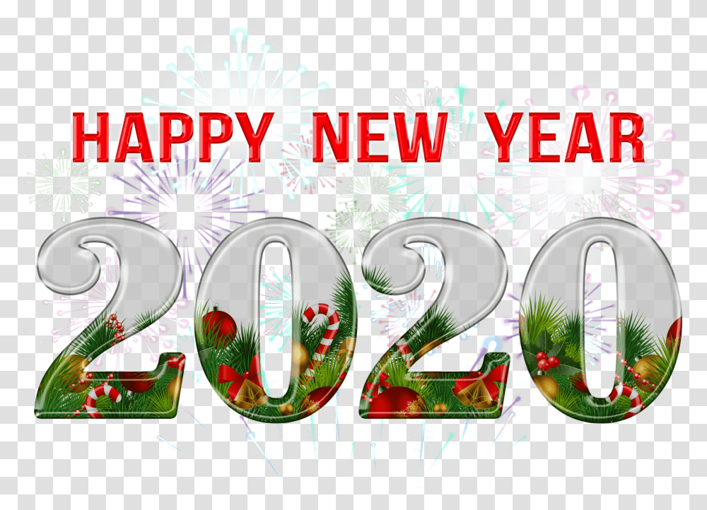 Happy New Year 2020 Clipart Graphic Design, Number, Flyer Transparent Png