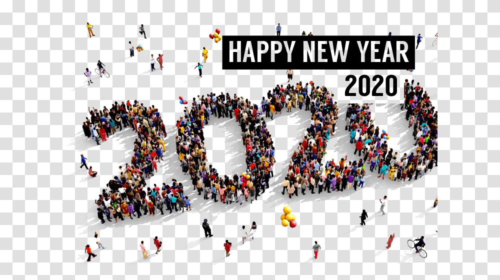 Happy New Year 2020 Free Image Happy New Year 2020, Person, Crowd, Marching Transparent Png