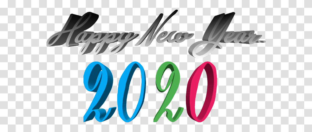 Happy New Year 2020 Icon Images Graphic Design, Alphabet, Handwriting, Word Transparent Png