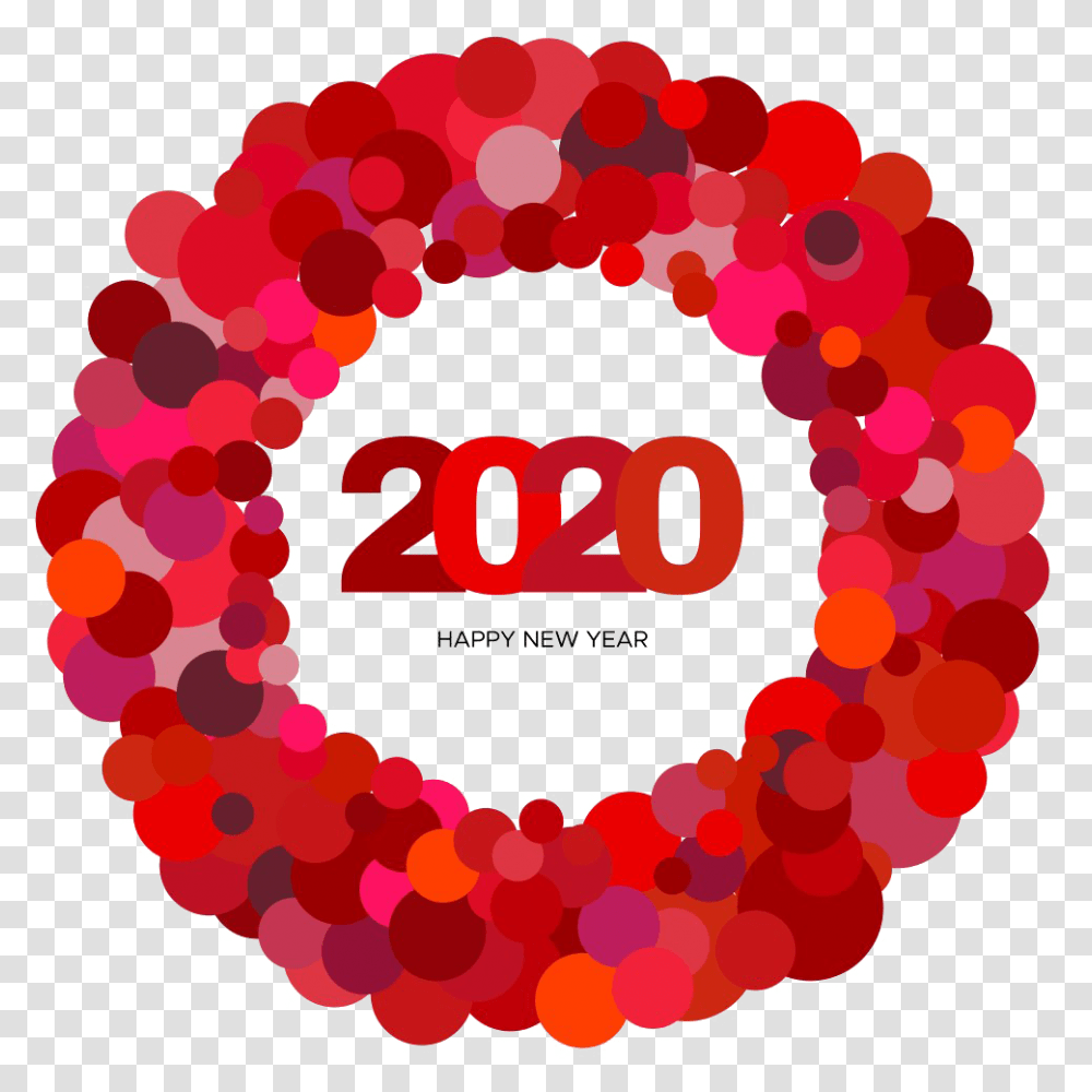 Happy New Year 2020 Image Circle, Number, Purple Transparent Png
