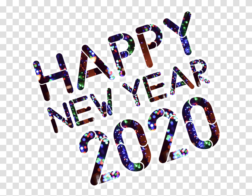 Happy New Year 2020 Images Free Dot, Text, Alphabet, Graffiti, Flyer Transparent Png