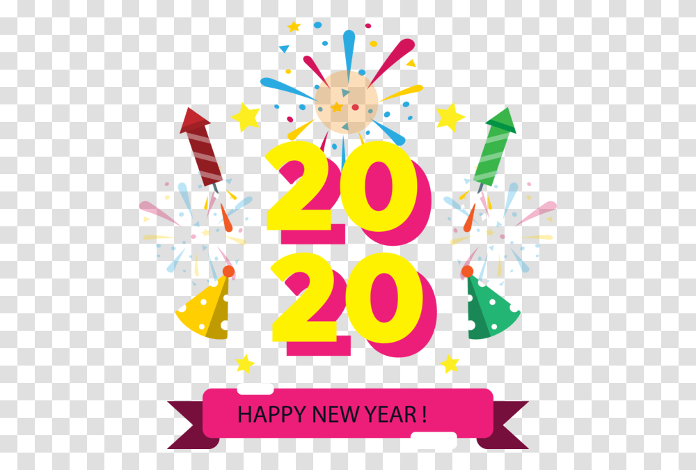Happy New Year 2020, Number, Lighting Transparent Png