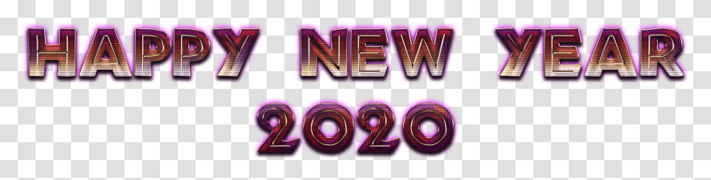 Happy New Year 2020 Photo Graphic Design, Light, Neon, Purple Transparent Png