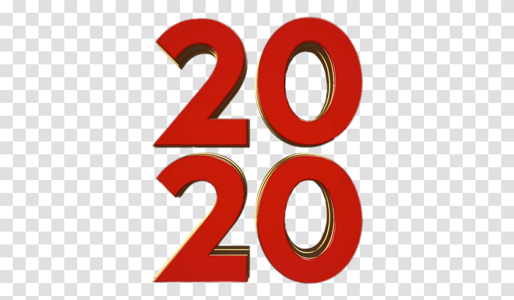Happy New Year 2020 Two Rows, Number Transparent Png