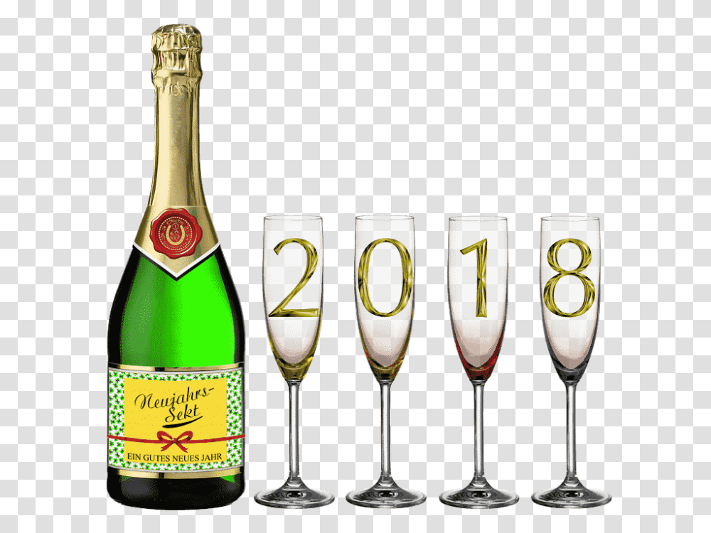 Happy New Year, Alcohol, Beverage, Drink, Glass Transparent Png