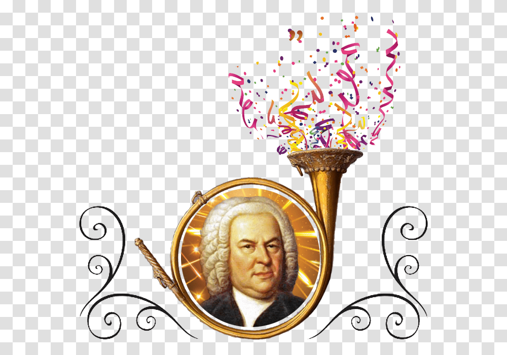 Happy New Year Bach, Person, Human, Paper, Confetti Transparent Png