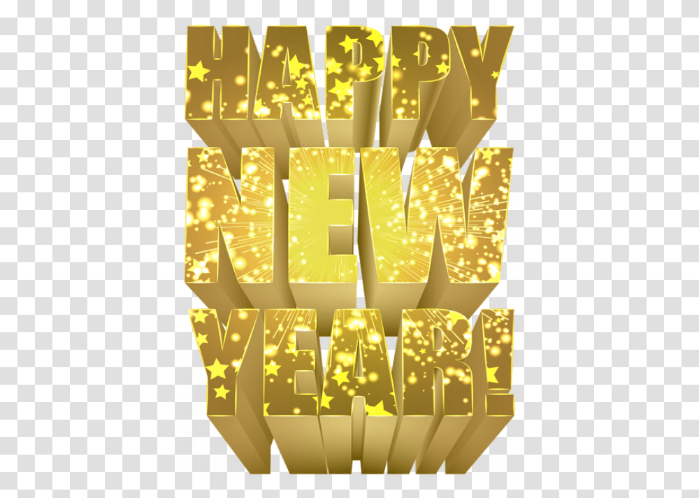 Happy New Year Background Hd Happy New Year Gold Clipart, Lighting, Text, Flare, Lamp Transparent Png