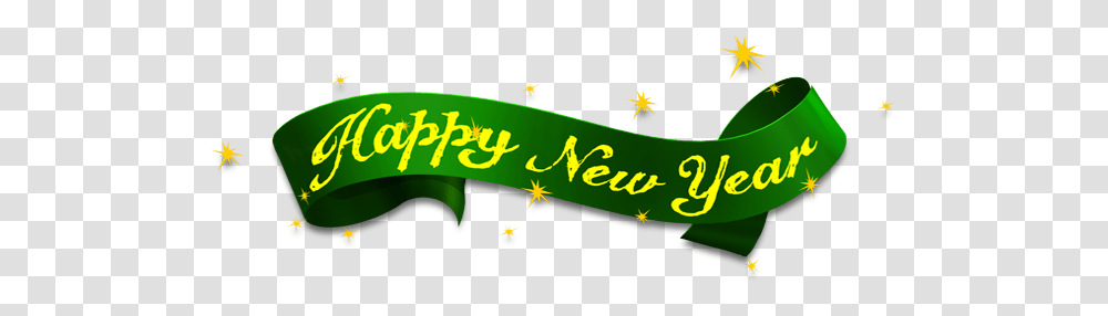 Happy New Year Banner, Green, Vegetation, Plant, Text Transparent Png