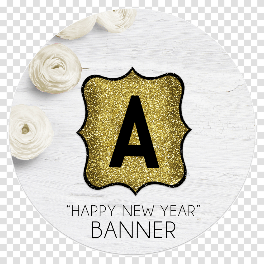 Happy New Year Banner Letters Emblem, Number, Alphabet Transparent Png