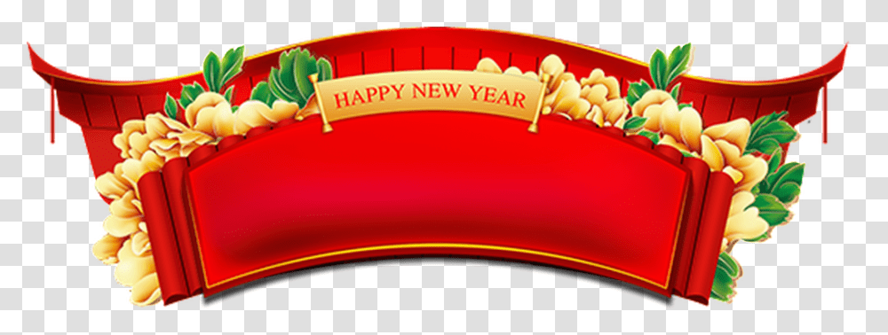 Happy New Year Border Clipart Happy New Year Banner, Birthday Cake, Food, Light, Beverage Transparent Png