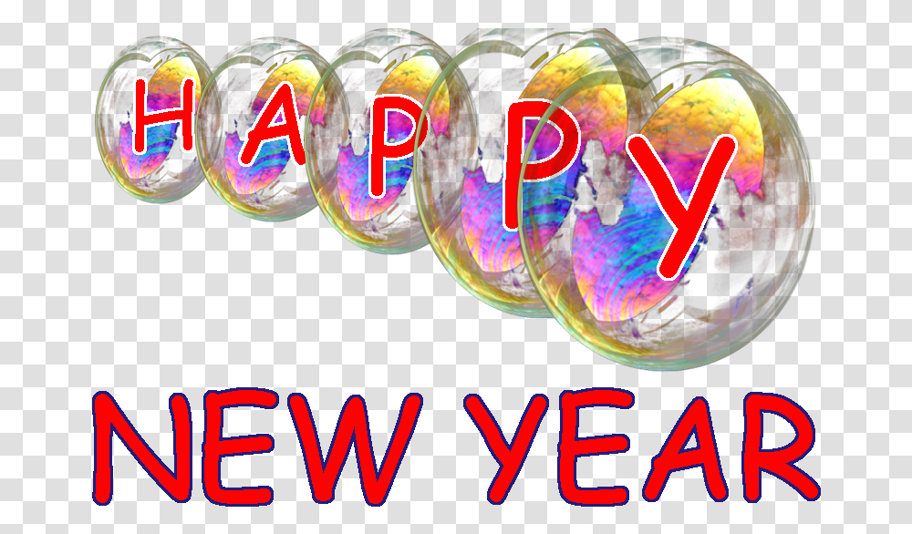 Happy New Year Bubbles Hate New Years Eve, Light, Neon, Sphere, Text Transparent Png