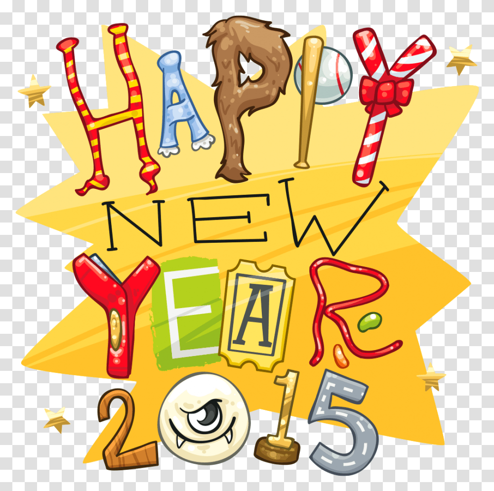 Happy New Year Cartoon Jingfm Clip Art, Number, Symbol, Text, Alphabet Transparent Png
