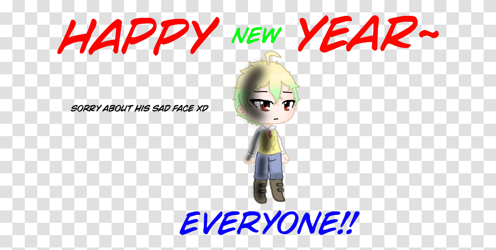 Happy New Year Cartoon, Person, Human, Book Transparent Png