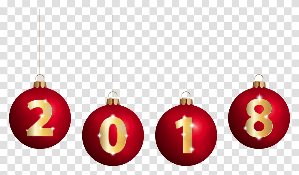 Happy New Year Christmas Balls, Ornament, Symbol, Lamp, Number Transparent Png