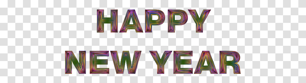 Happy New Year Chromatic Happy New Year Font, Purple, Alphabet Transparent Png