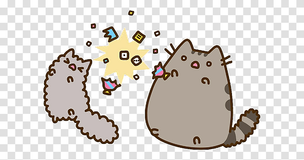 Happy New Year Clipart Cat Clip Art Happy New Year Pusheen Happy New Year, Sweets, Food, Cookie Transparent Png