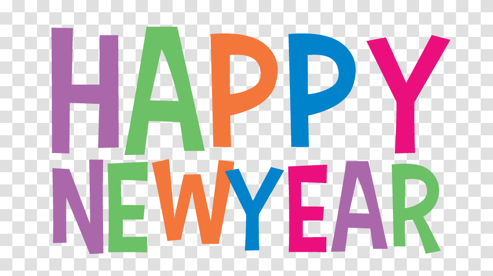 Happy New Year Clipart Free, Word, Alphabet, Number Transparent Png