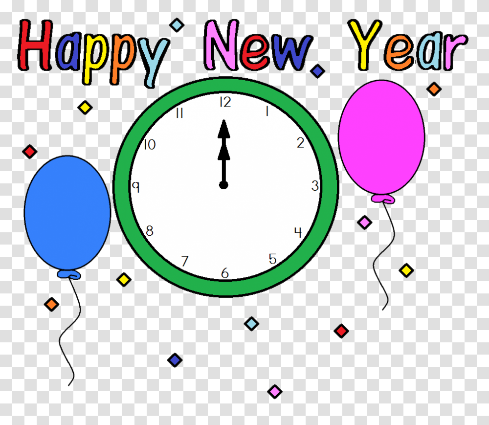 Happy New Year Clipart Gif Animated Images For Kids, Clock Tower, Architecture, Building, Plot Transparent Png