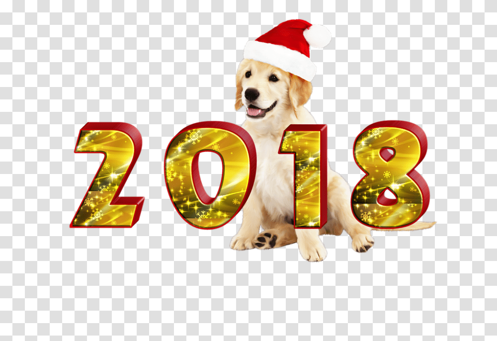 Happy New Year Dog Clipart For Free Happy New Year 2018 Dog, Text, Number, Symbol, Alphabet Transparent Png
