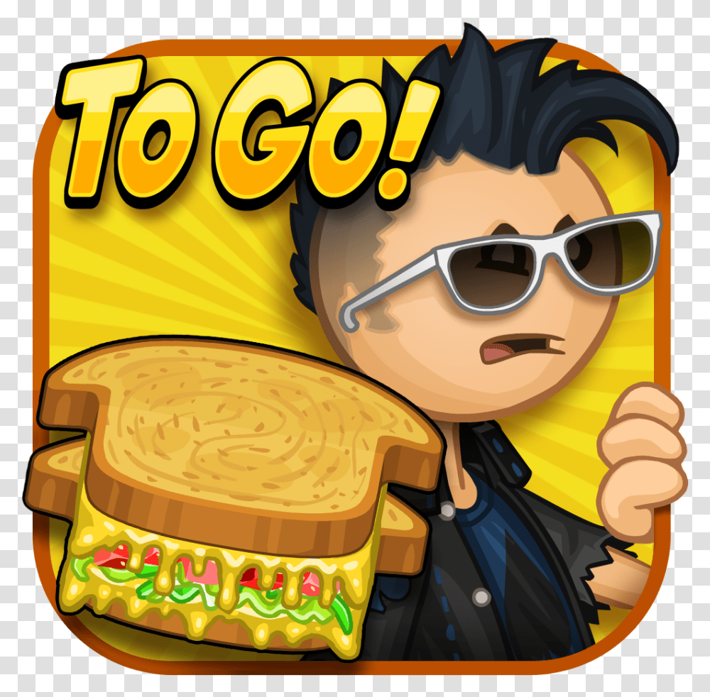 Happy New Year Flipline Studios Papa's Cheeseria To Go, Sunglasses, Outdoors, Bread, Food Transparent Png