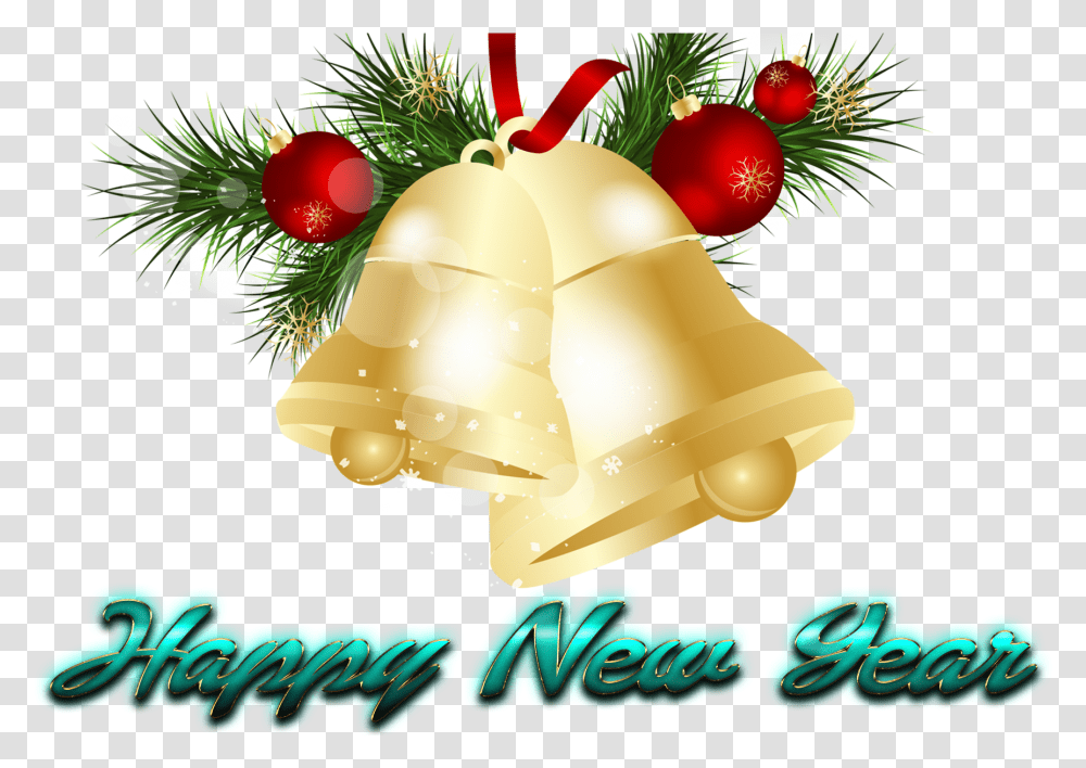 Happy New Year Free Background Christmas Jingle Bell, Plant, Food, Balloon Transparent Png