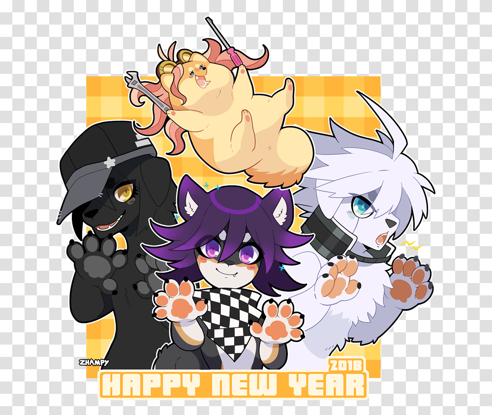 Happy New Year Furry, Poster, Advertisement Transparent Png