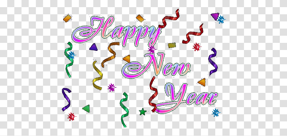 Happy New Year Gif 2 Happy New Year Stickers, Text, Light, Lighting, Neon Transparent Png