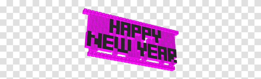 Happy New Year Gif 9 New Years Gif, Purple, Text, Scoreboard, Pac Man Transparent Png