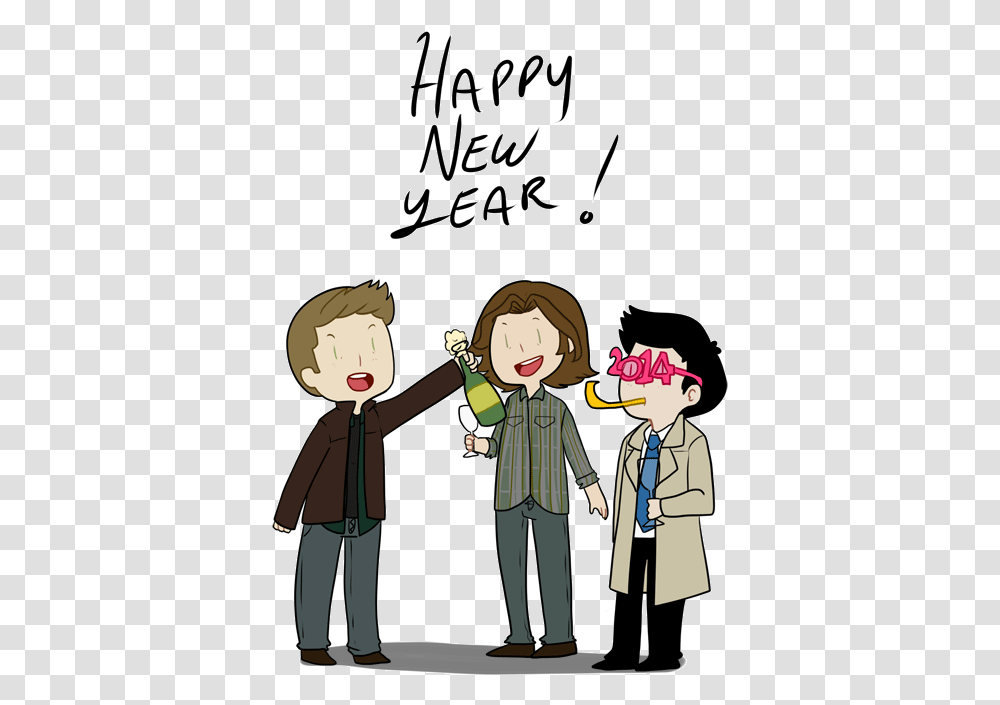 Happy New Year Gif Supernatural, Person, Hand, Performer Transparent Png