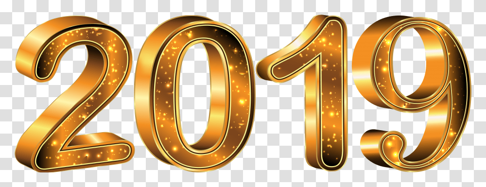 Happy New Year Gold Picsart 2019 Text Transparent Png