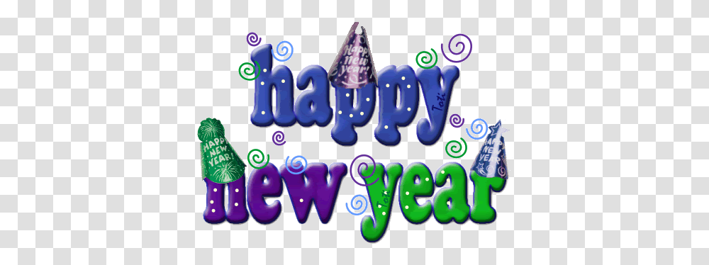 Happy New Year Holiday Party And Year's Eve Animations Happy New Year Banner Gif, Clothing, Apparel, Graphics, Text Transparent Png