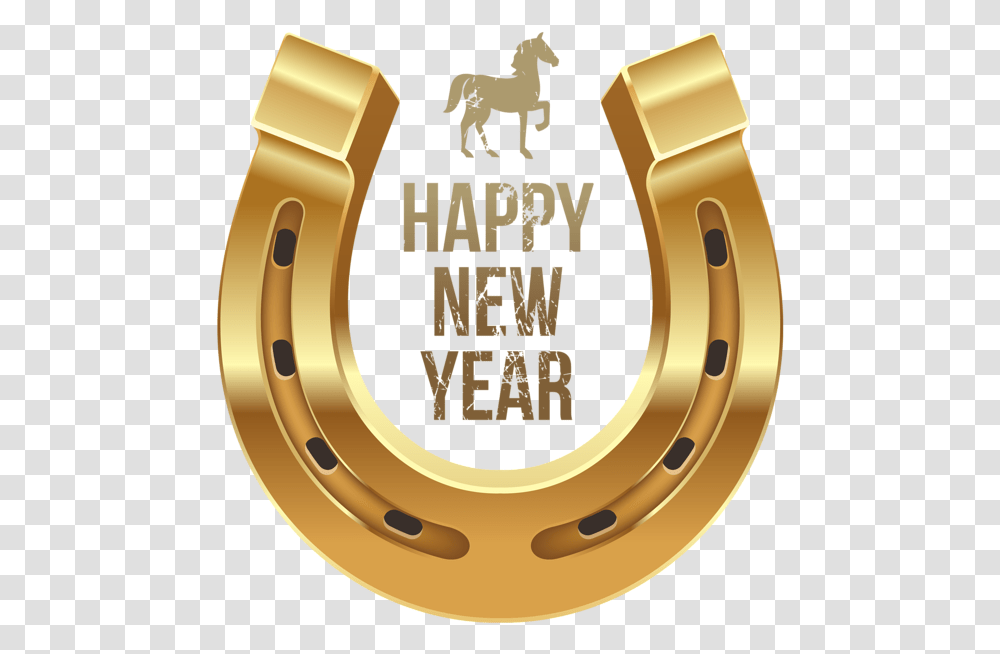 Happy New Year Horse, Horseshoe, Logo, Trademark Transparent Png