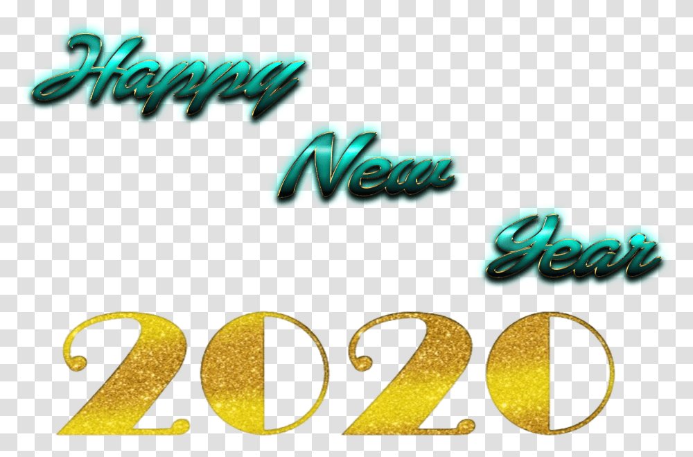 Happy New Year Image 2020 Free Background Calligraphy, Number, Alphabet Transparent Png